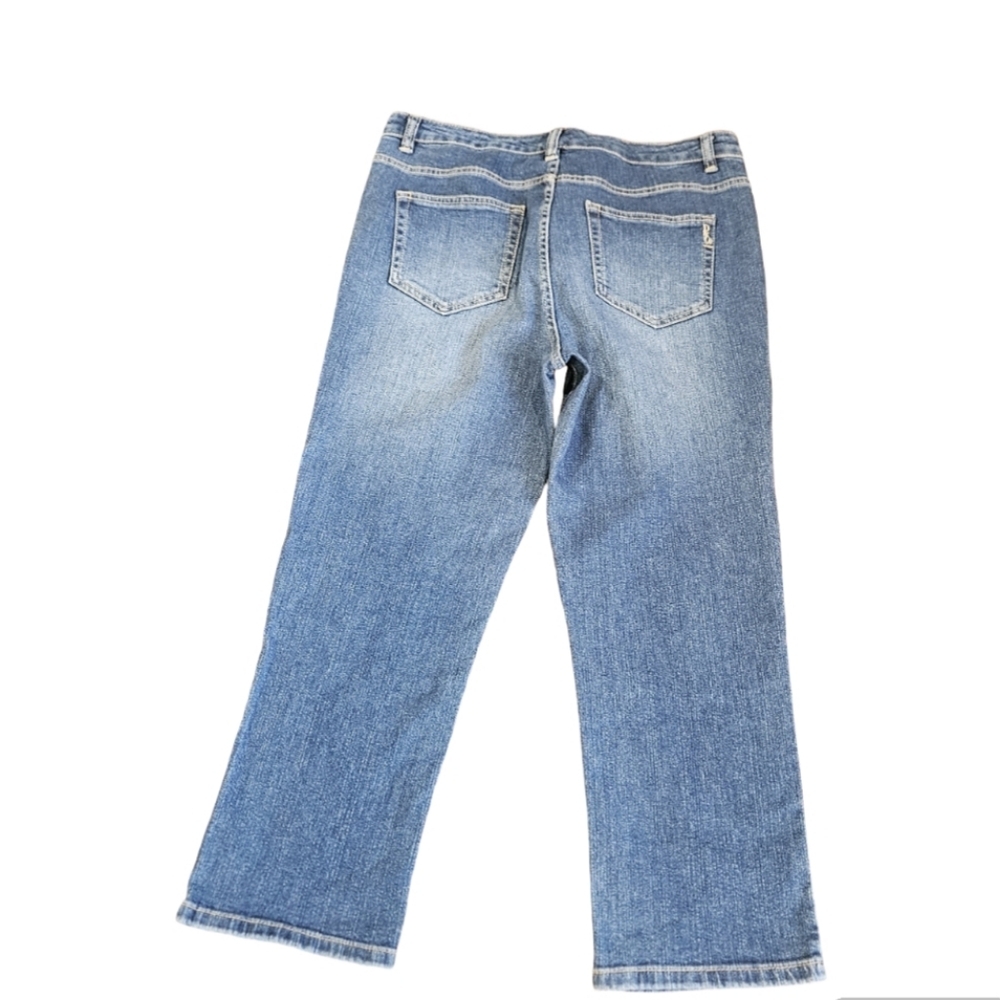 D&CO Denim & Company Womens High Rise Ankle  Jeans Size 10 - Picture 2 of 2